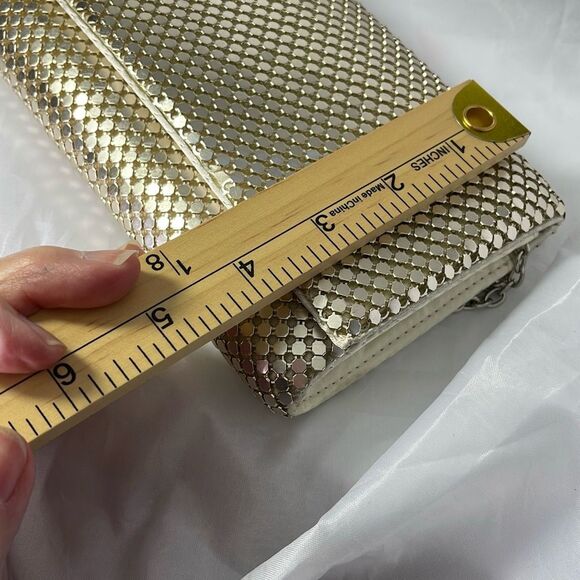 NWT Gunne Sax Jessica McClintock silver chainmail crossbody bag. - Picture 9 of 10